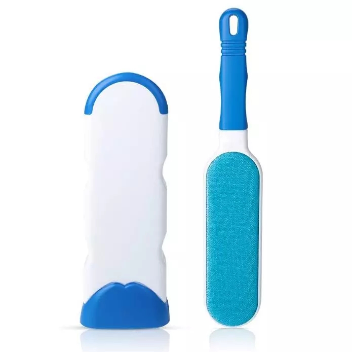 Pet dog cat hair brush reusable double-sided hair removal brush portable dust removal sofa clothes cleaning flannel brush