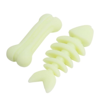 Newest Pet Toy Dog Cat small Bone Grinding Bite Chew Bones fish for Dog Teething Health Teeth Stick Silicone toys