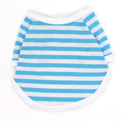 Spring Summer Autumn Breathable Cute Thin Comfortable Fashion Stripe T Shirt Vest Clothes Costume For Puppy Dog