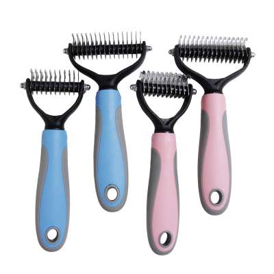 Stainless Steel Double Sided Pet Dog Pet Cat Grooming Shedding Hair Knot Comb